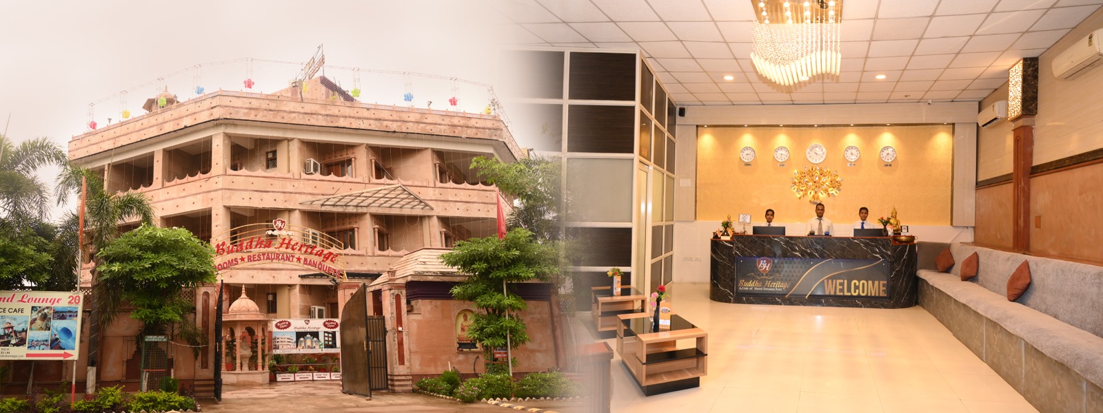 Hotel exterior and lobby